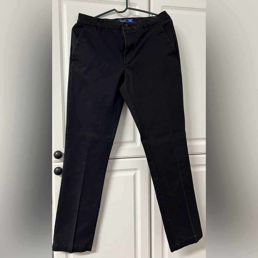 Izod Men's Classic Black Chinos
